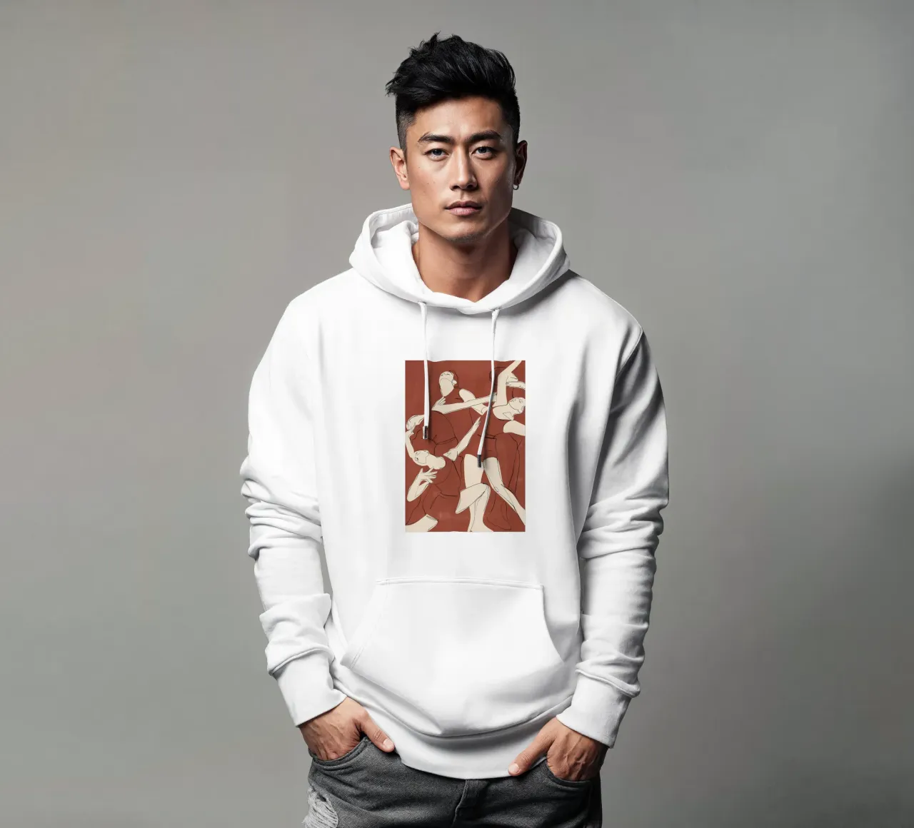 Danza in terracotta felpa con cappuccio da ThingDesign