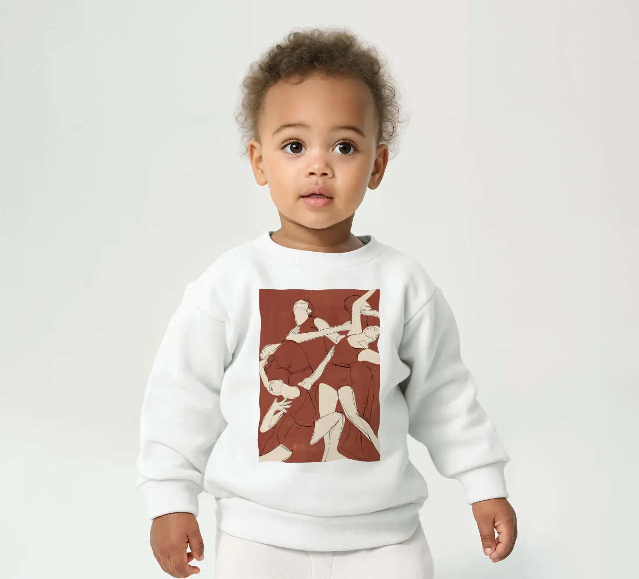 Danza in terracotta felpa neonato da ThingDesign