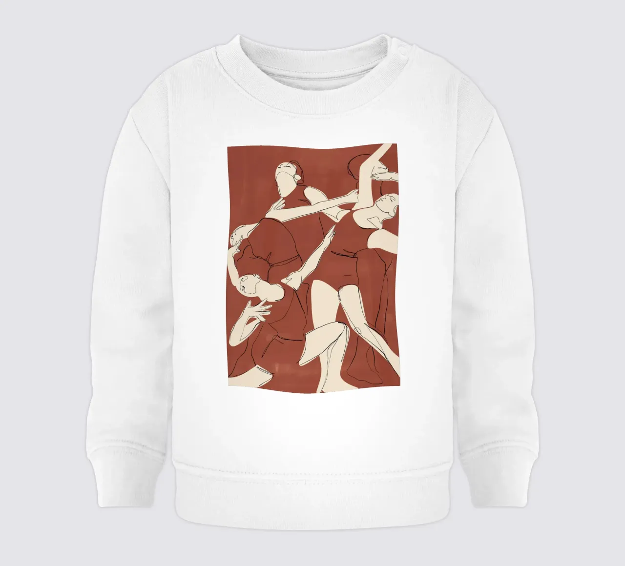 Danza in terracotta felpa neonato da ThingDesign