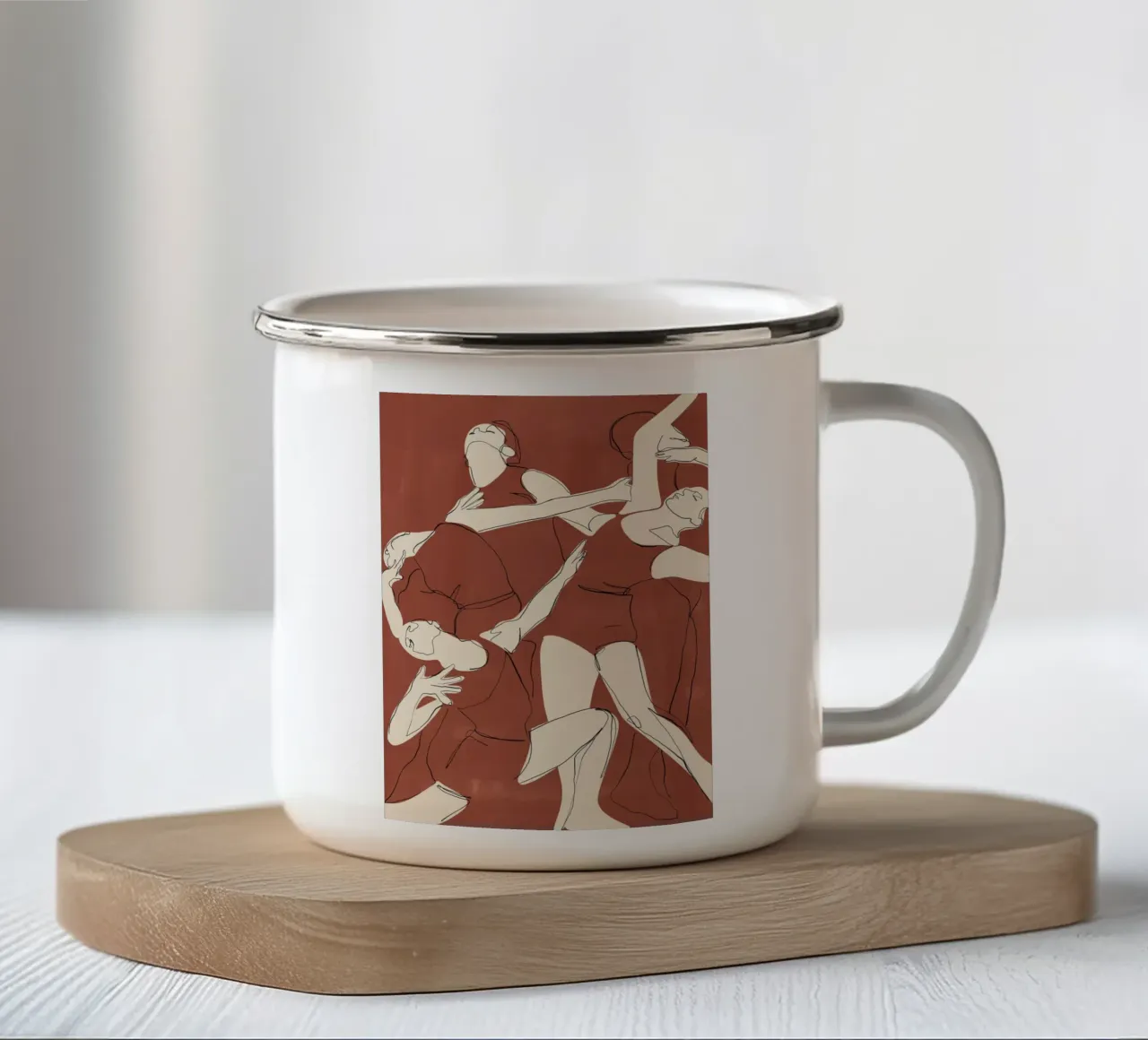 Danza in terracotta tazza in smalto da ThingDesign