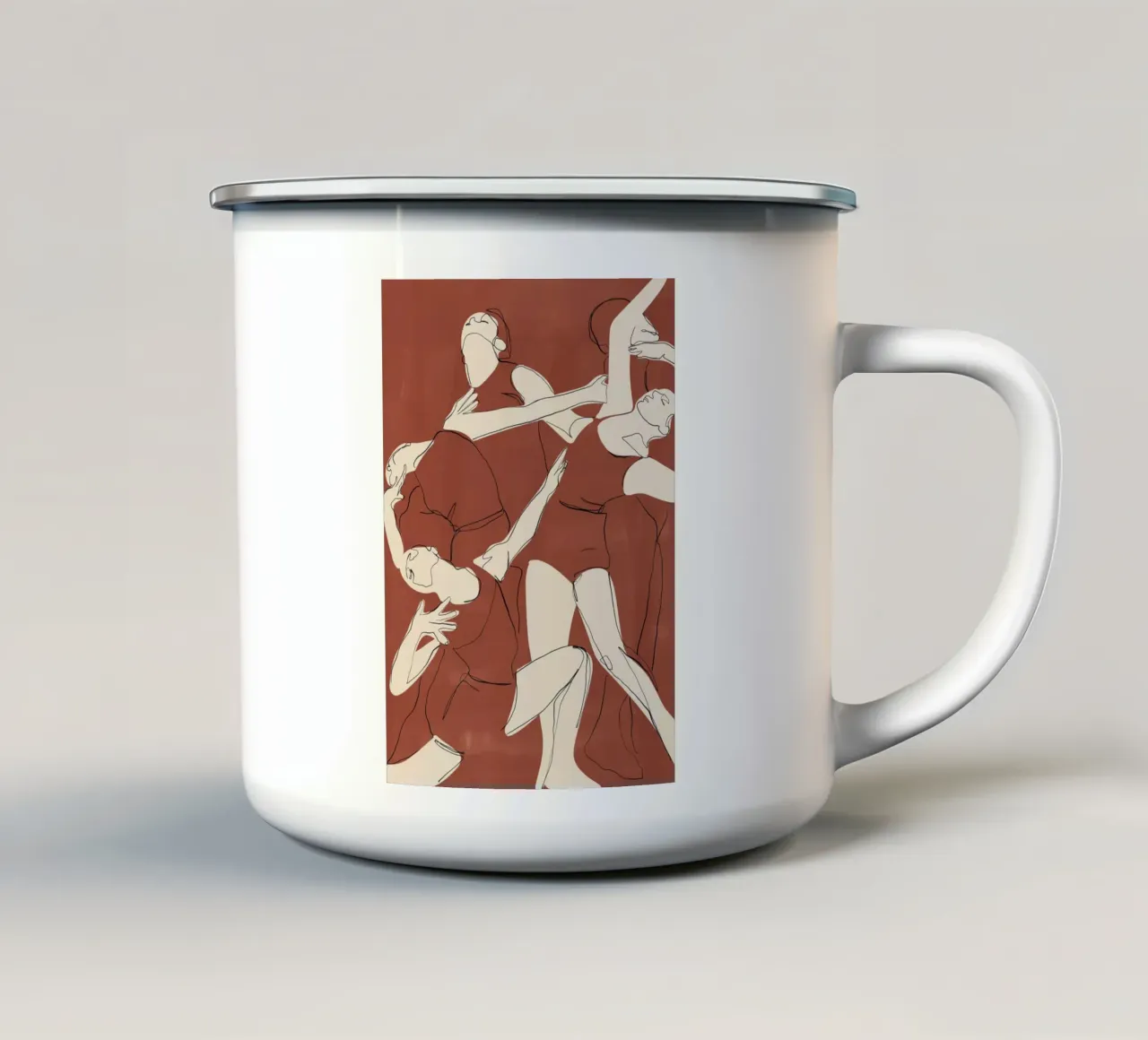 Danza in terracotta tazza in smalto da ThingDesign