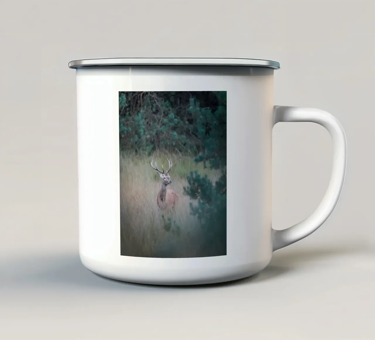 Cervo rosso tazza in smalto da Tom's Wildlife