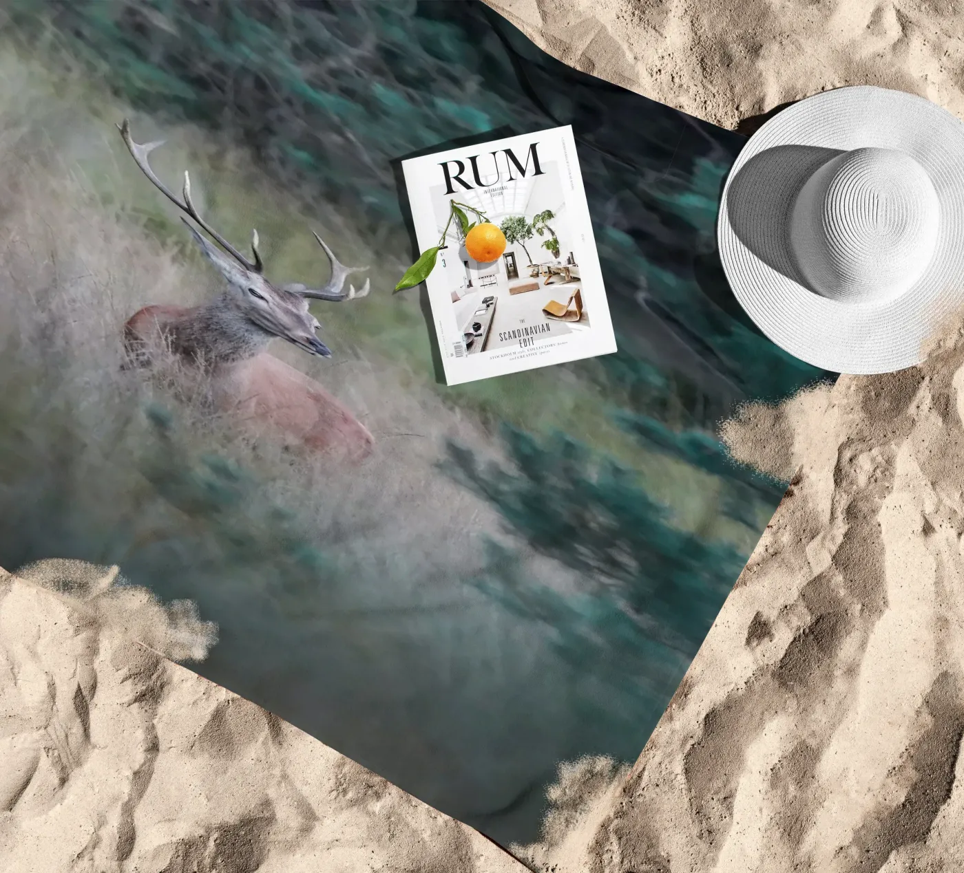 Cervo rosso telo mare da Tom's Wildlife