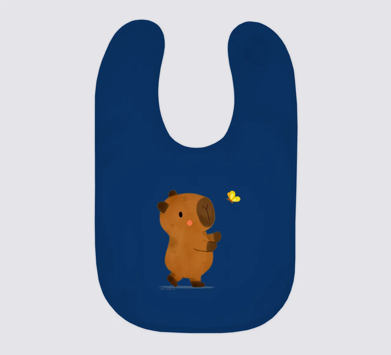 Capibara e farfalla bavaglino da julianamotzko