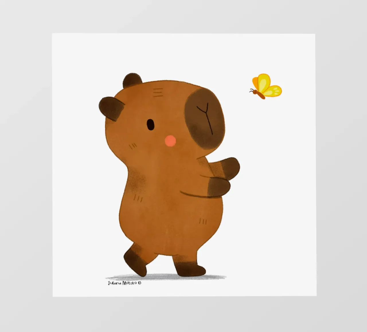 Capibara e farfalla pellicola backlit da julianamotzko