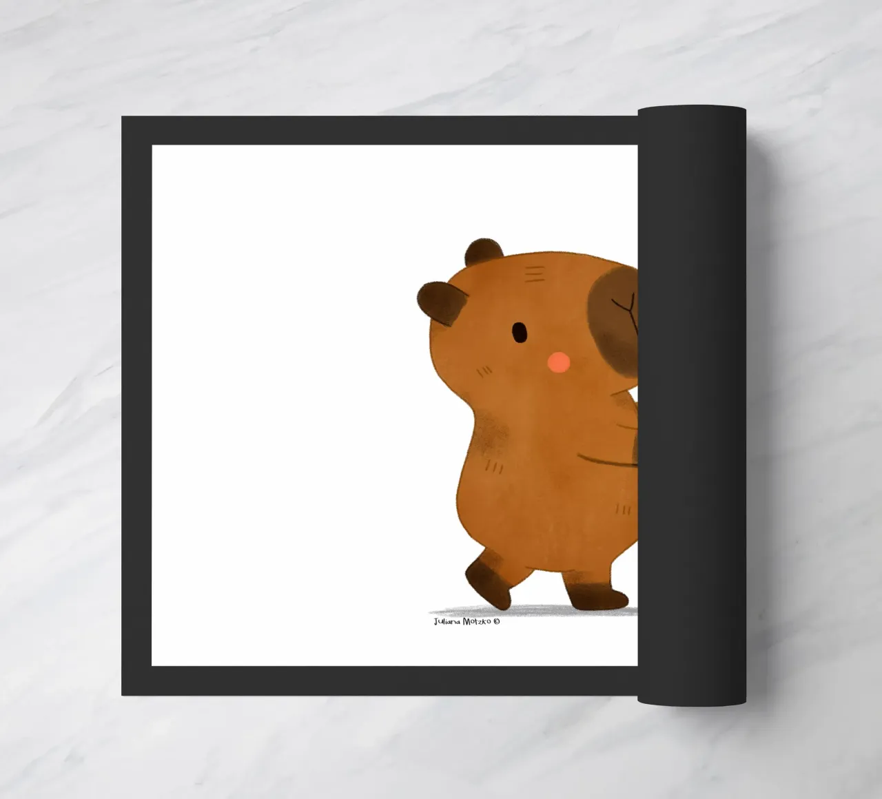 Capibara e farfalla zerbino da julianamotzko