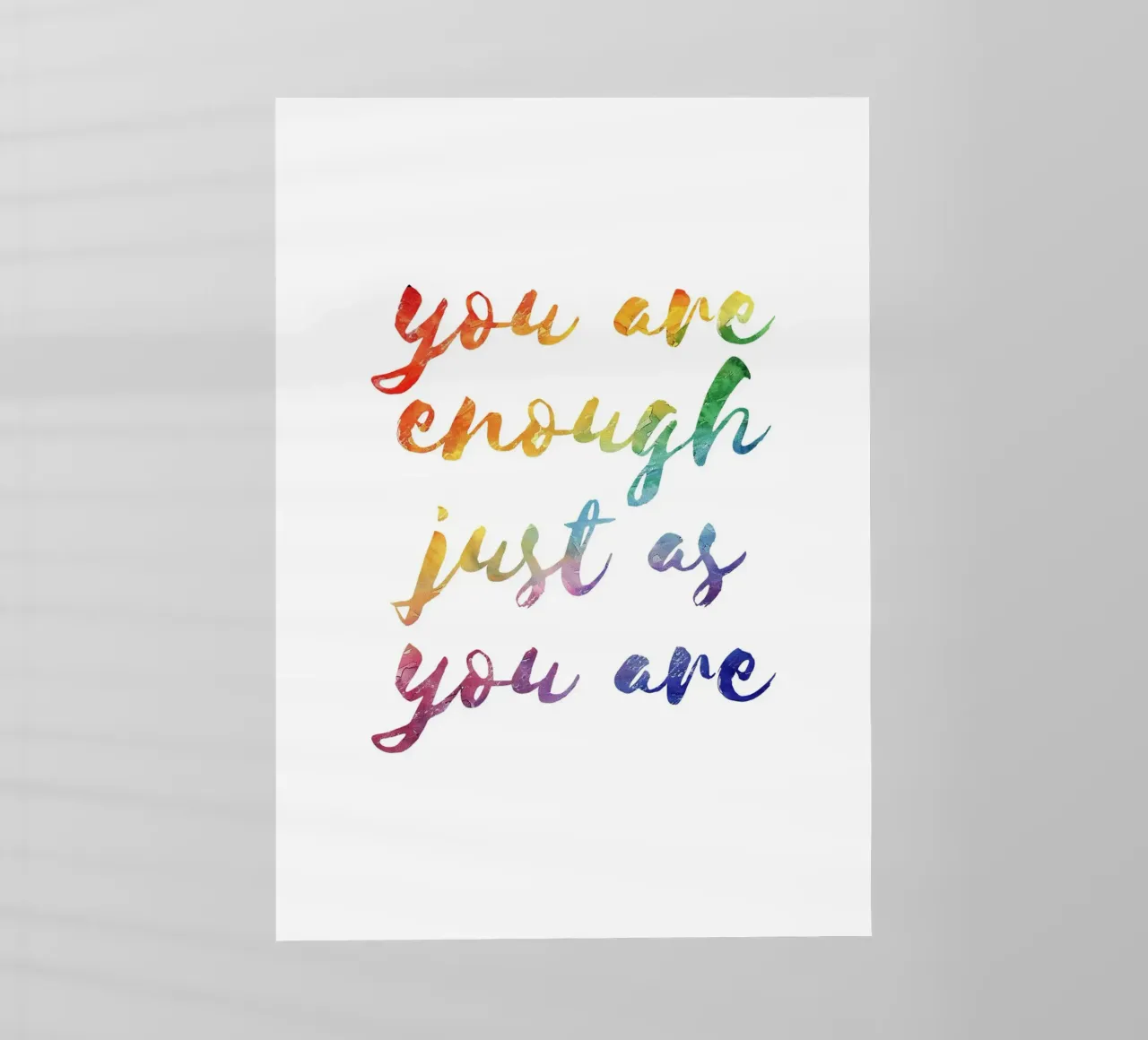 You are enough just as you are pellicola backlit da PinkCandyWalls