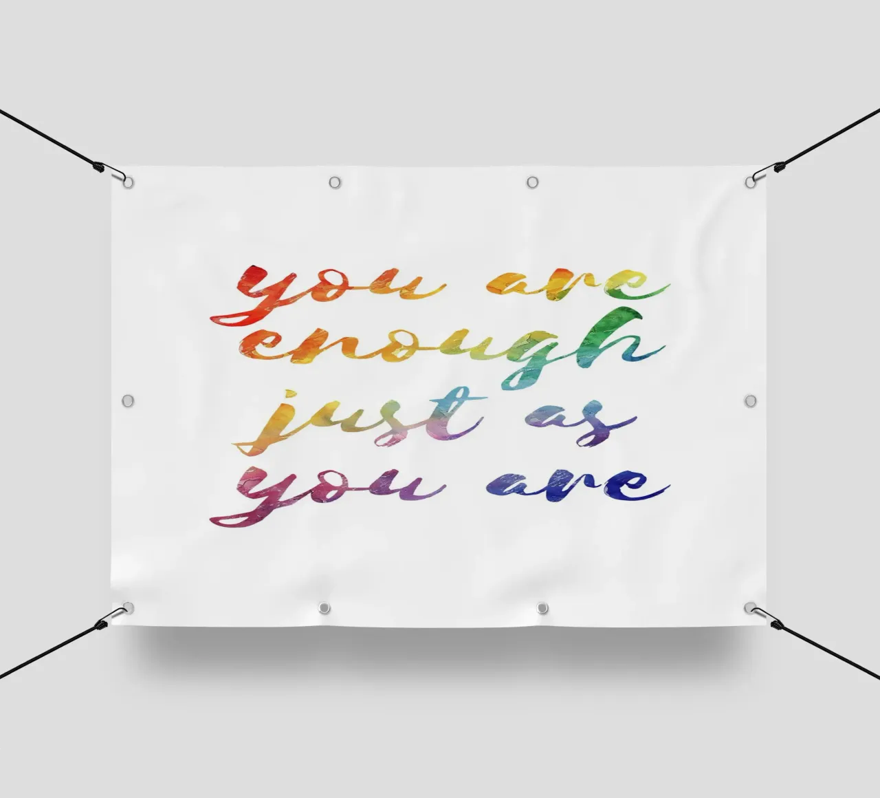You are enough just as you are telo in pvc da PinkCandyWalls