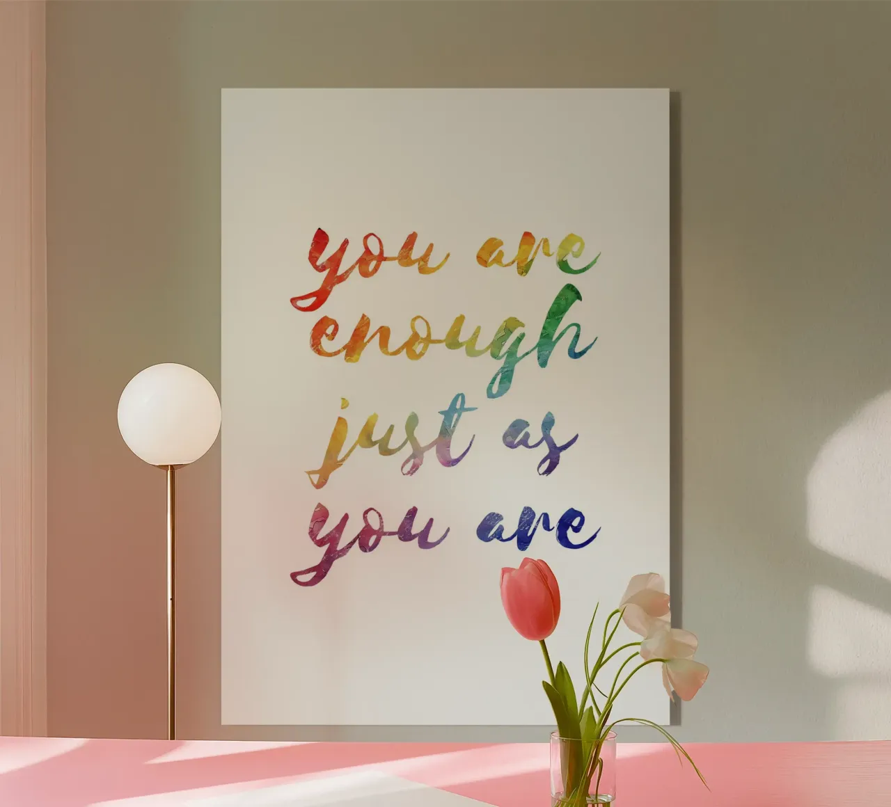 You are enough just as you are plexiglass da PinkCandyWalls