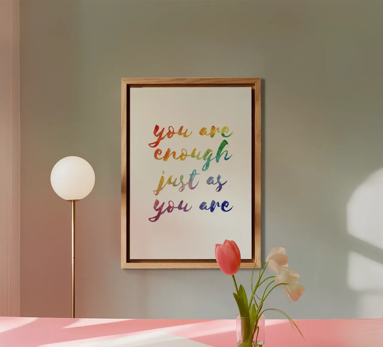You are enough just as you are alluminio dibond da PinkCandyWalls