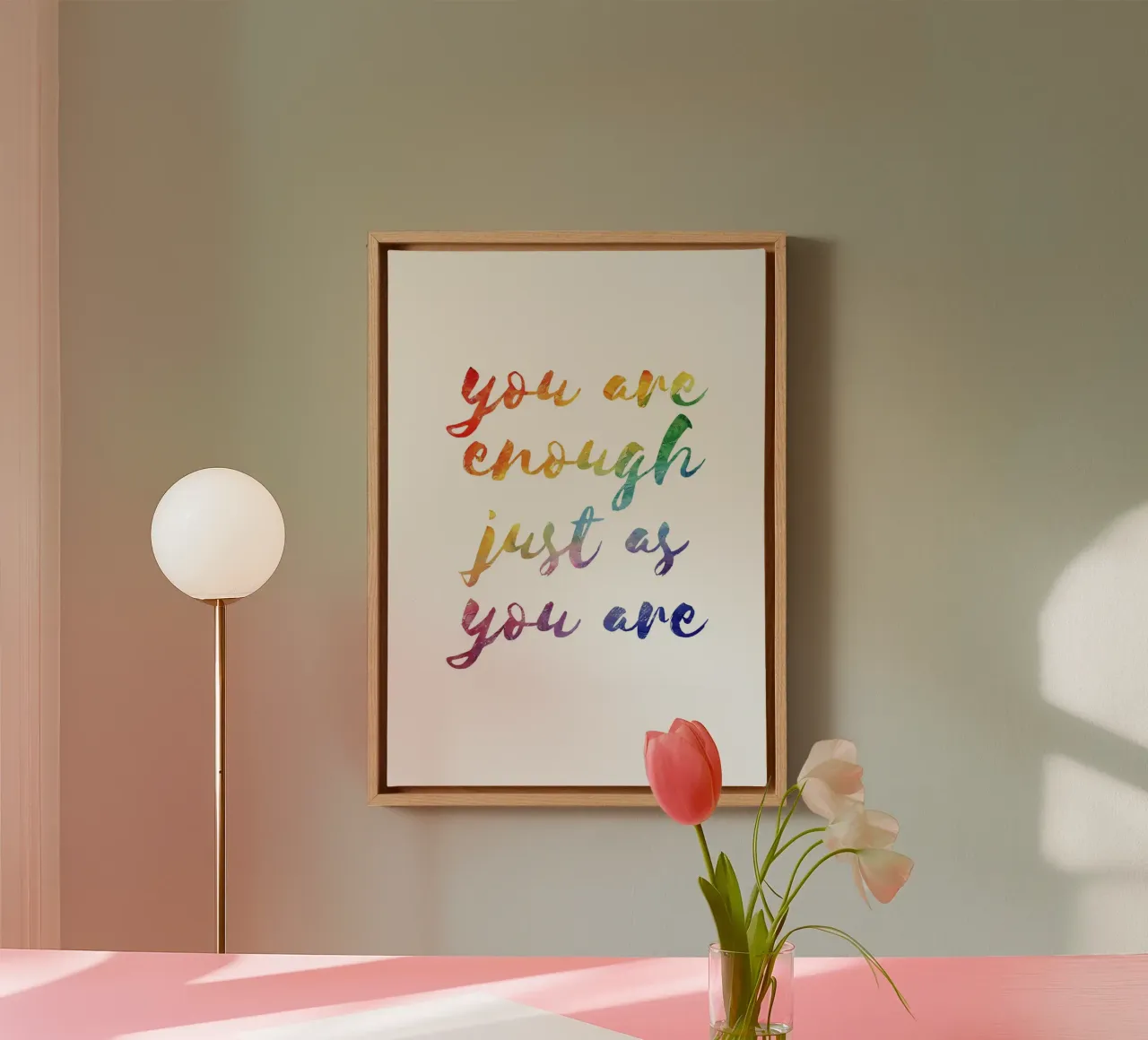 You are enough just as you are tela da PinkCandyWalls