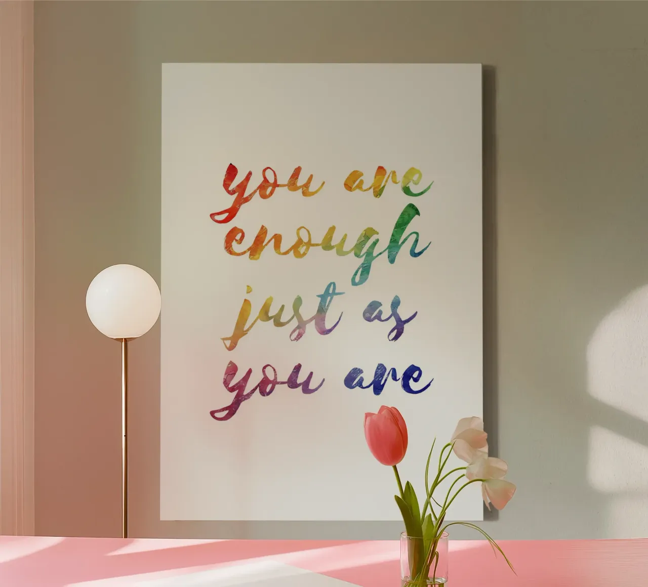 You are enough just as you are tela da PinkCandyWalls