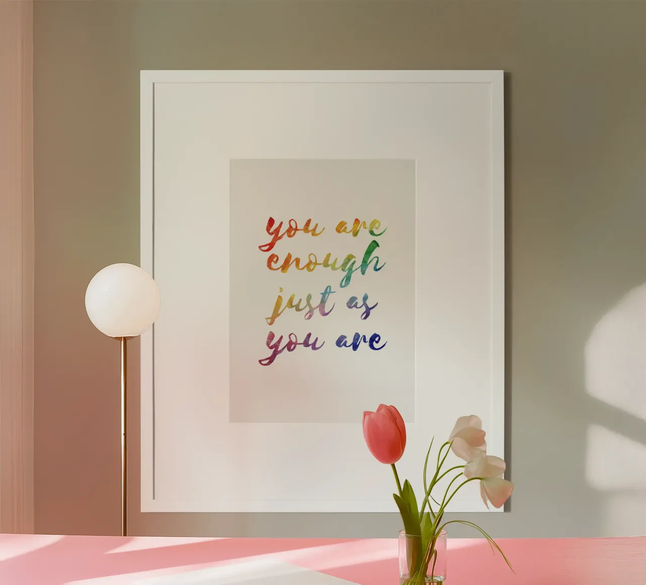 You are enough just as you are carta hahnemühle da PinkCandyWalls