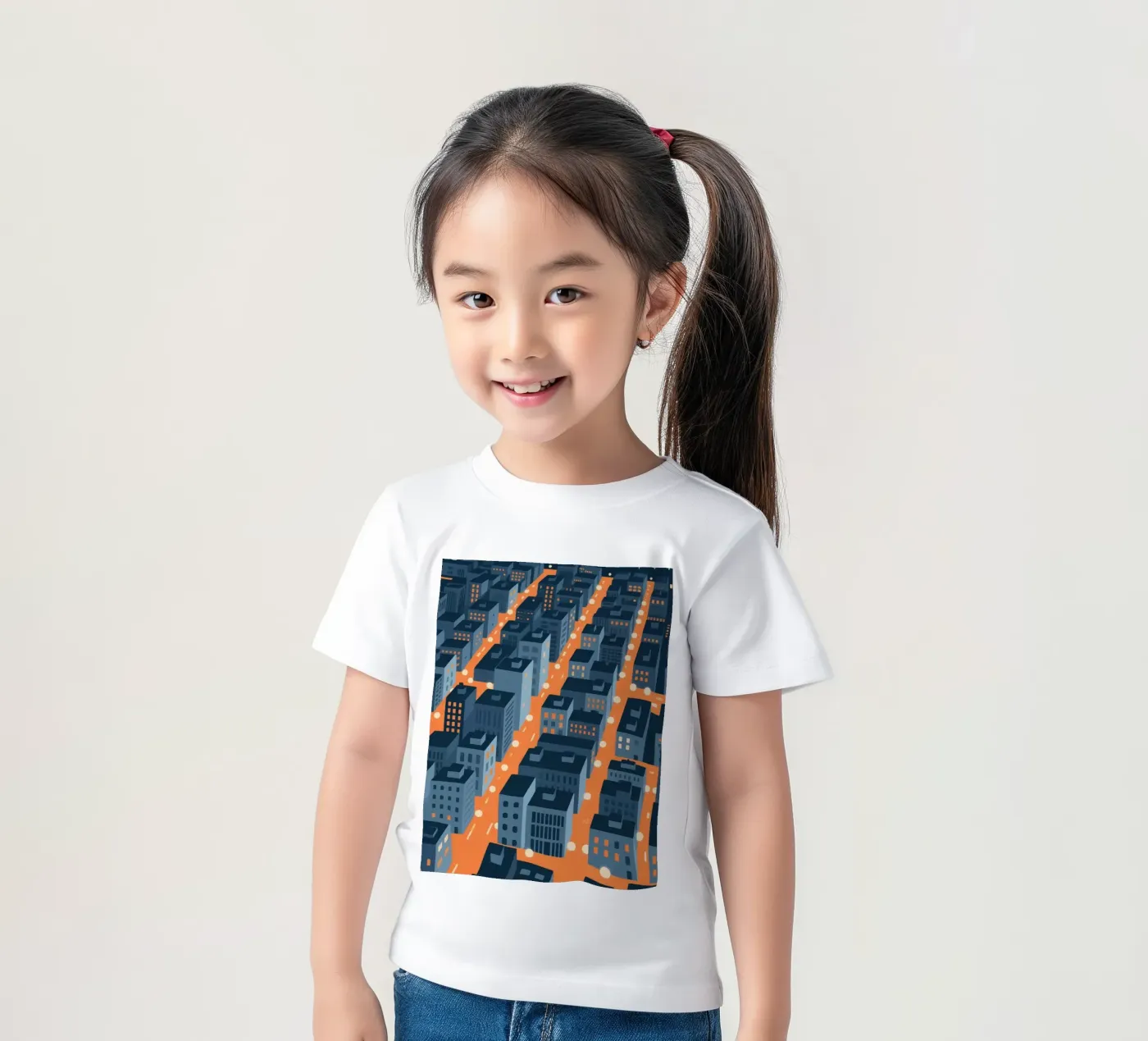 Città degli edifici t-shirt bambini da knowledge