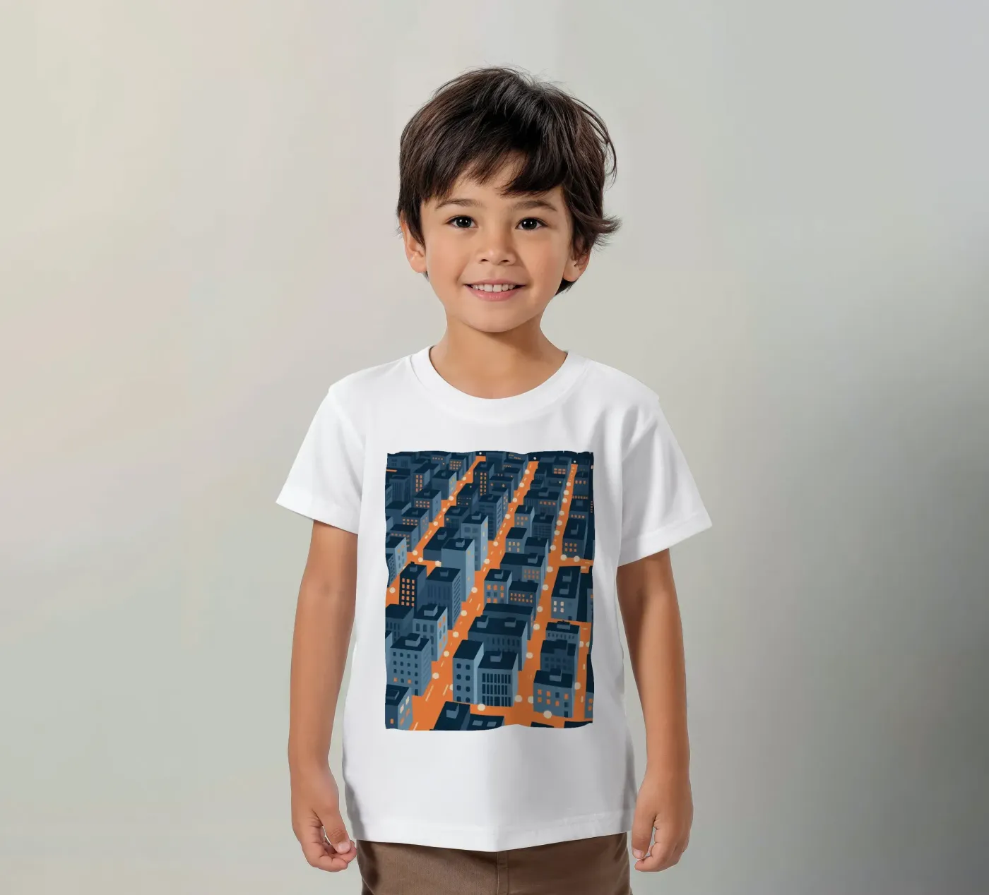 Città degli edifici t-shirt bambini da knowledge