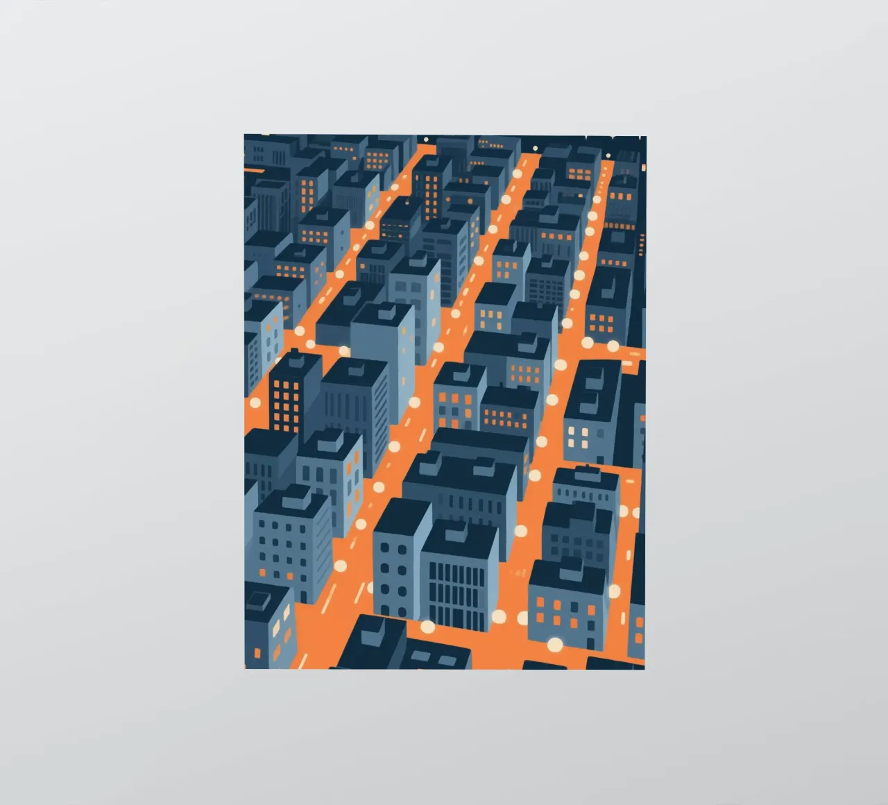 Città degli edifici adesivo da knowledge