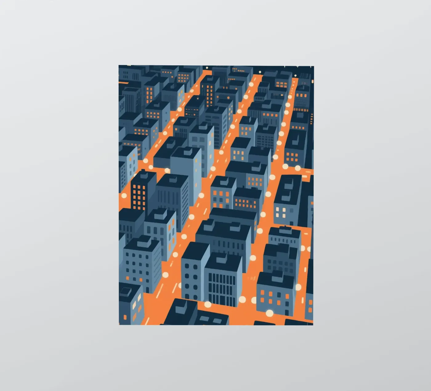Città degli edifici adesivo da knowledge