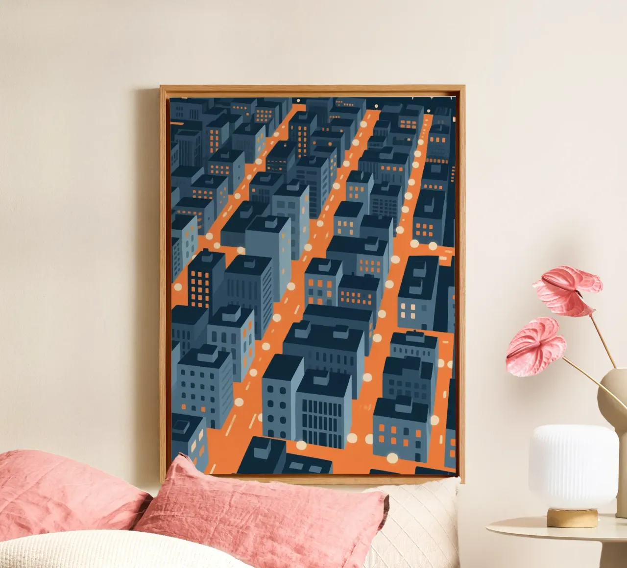 Stadt bauen Leinwand von knowledge