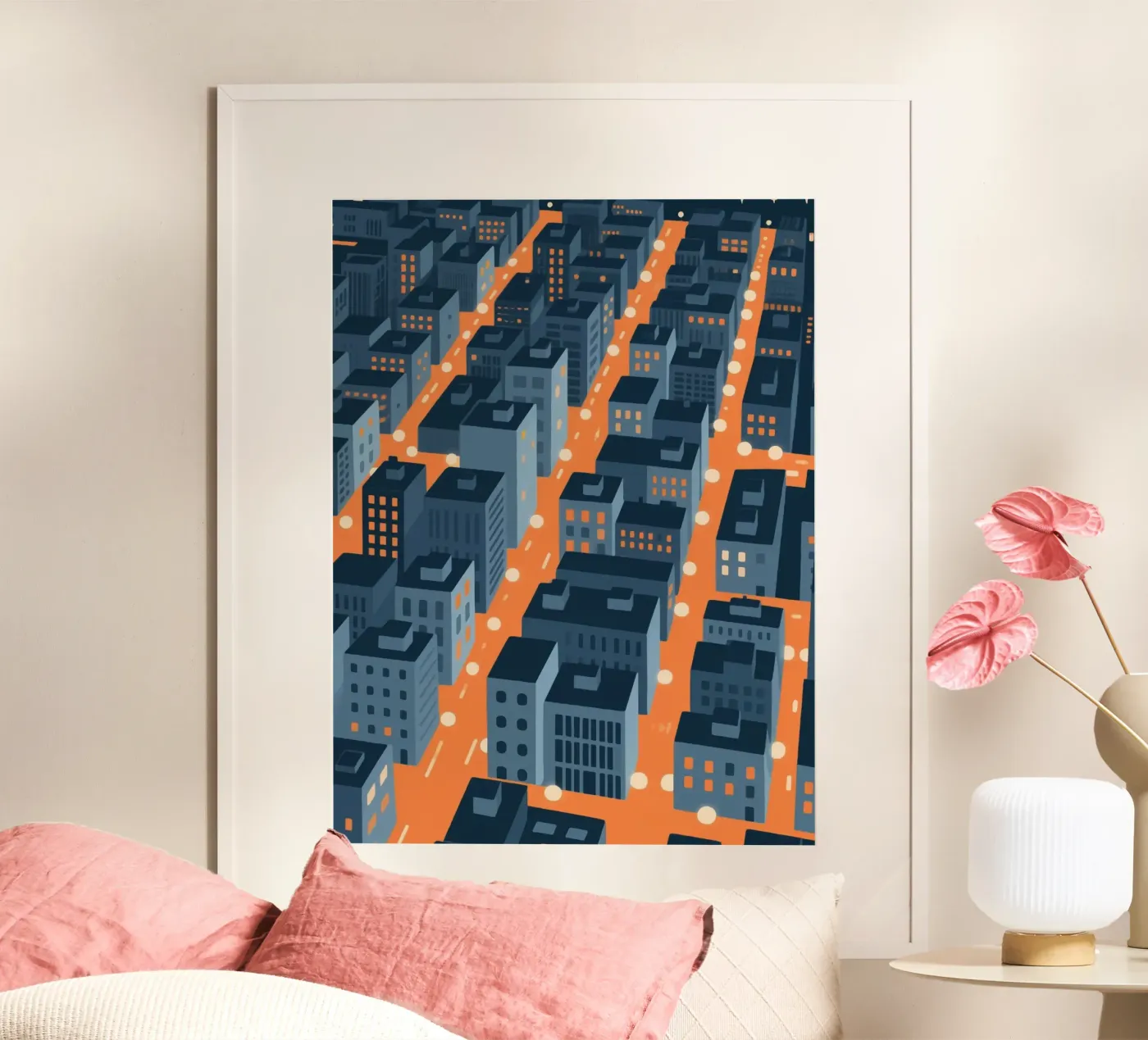 Città degli edifici poster da knowledge