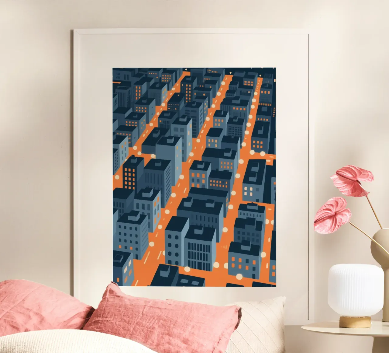 Città degli edifici poster da knowledge