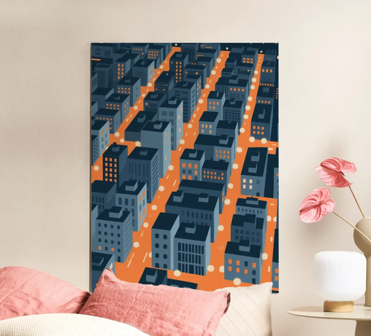 Città degli edifici poster da knowledge