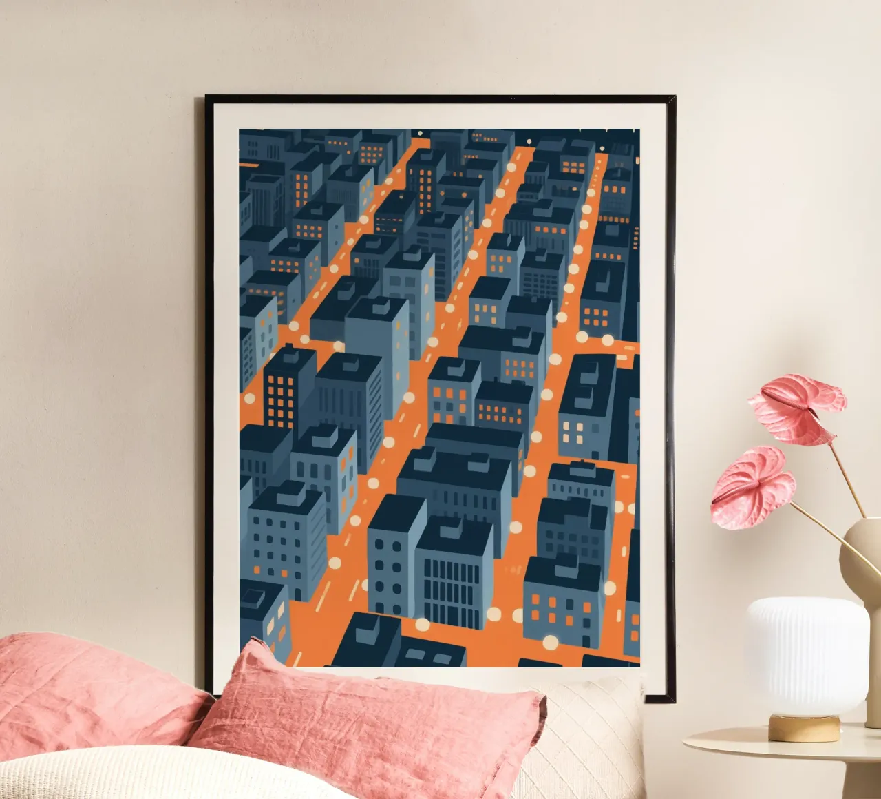 Città degli edifici poster da knowledge