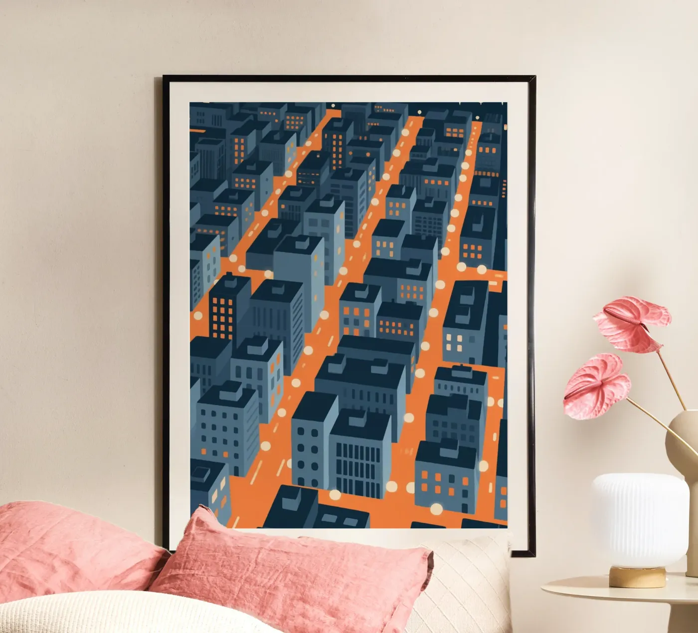 Città degli edifici poster da knowledge