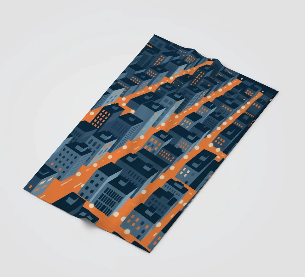 Città degli edifici coperta in pile da knowledge