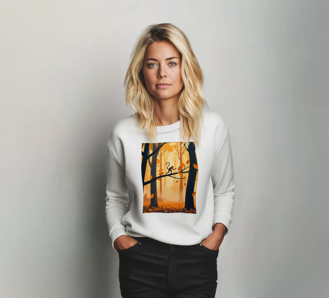 Foresta di scimmie felpa da knowledge