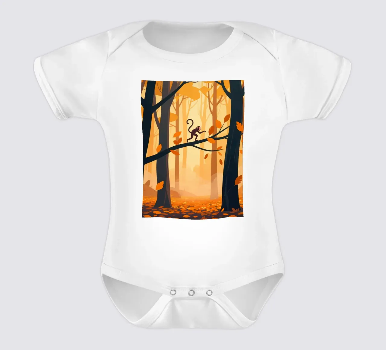 Foresta di scimmie body neonato maniche corte da knowledge