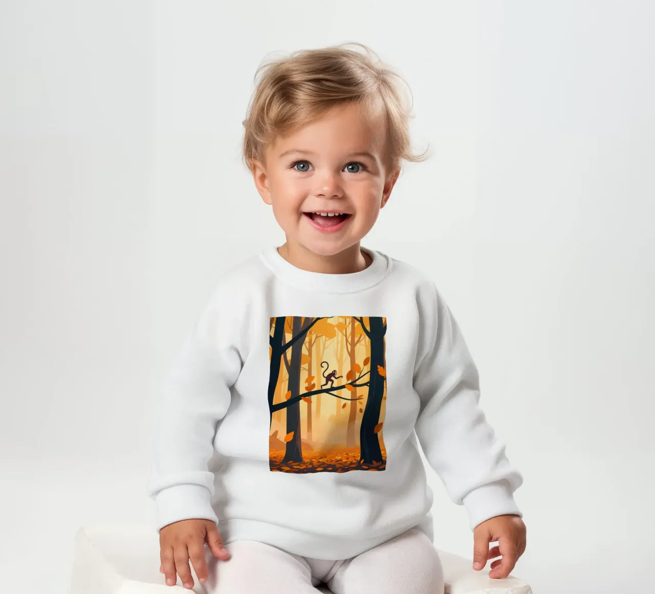 Monkey Forest baby sweatshirt by knowledge