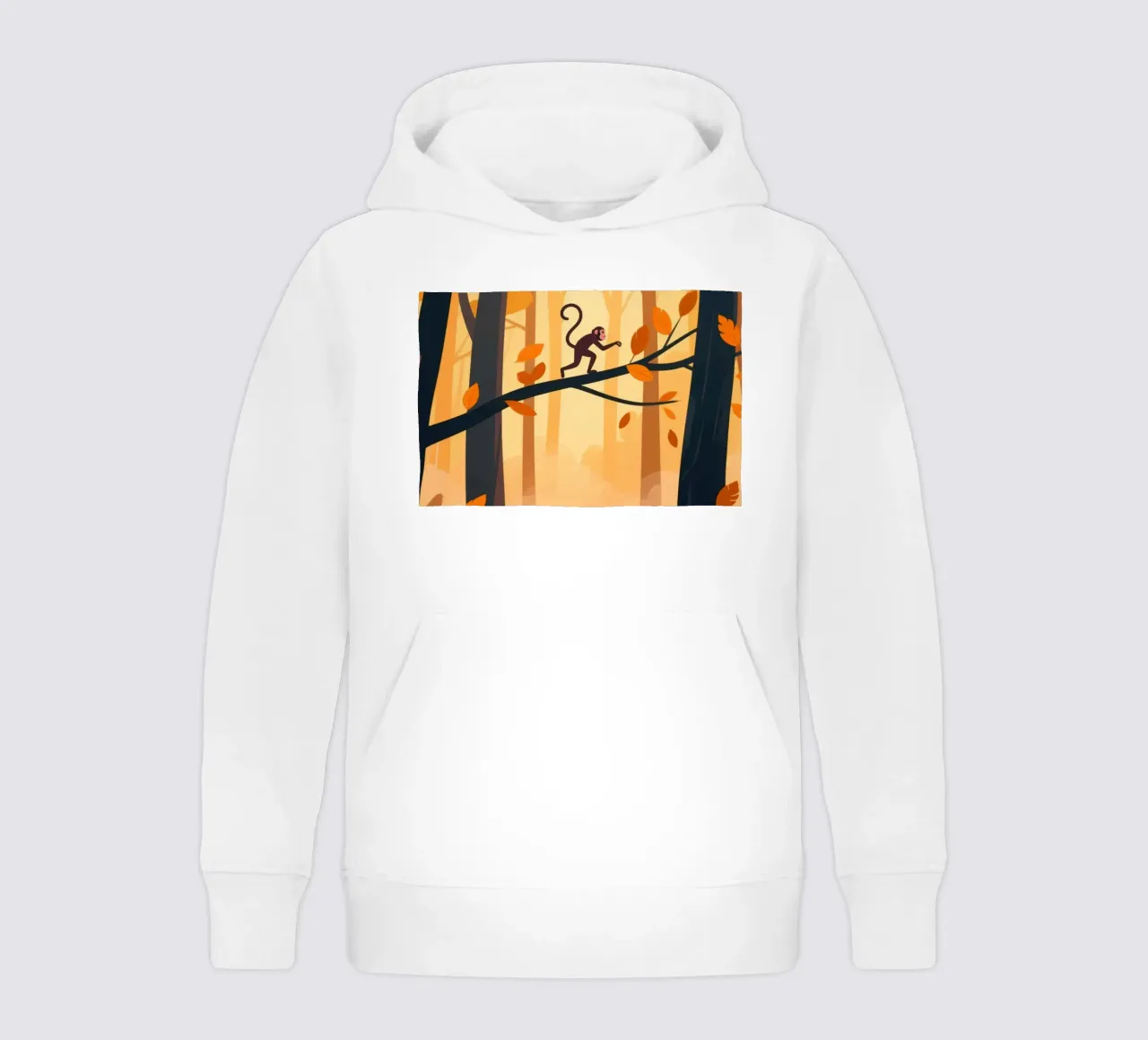 Foresta di scimmie felpa bambino con cappuccio da knowledge