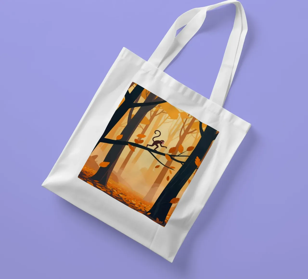 Foresta di scimmie borsa in juta da knowledge
