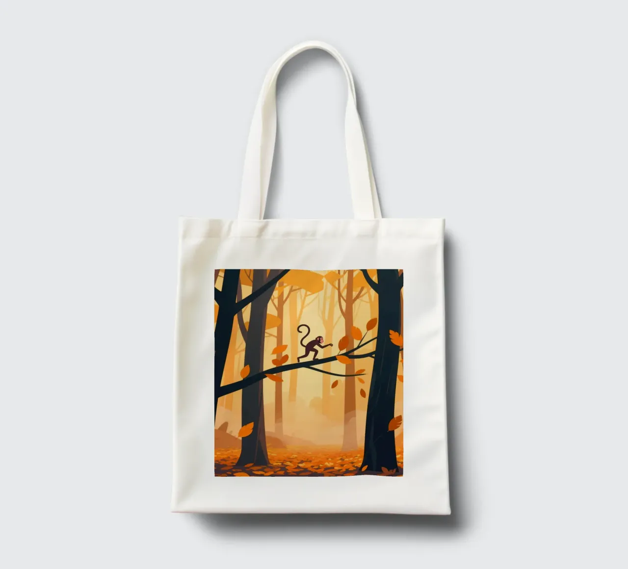 Foresta di scimmie borsa in juta da knowledge