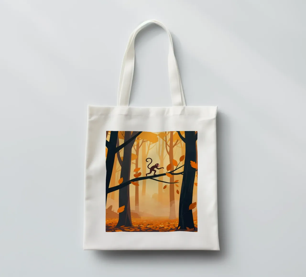 Foresta di scimmie borsa in juta da knowledge