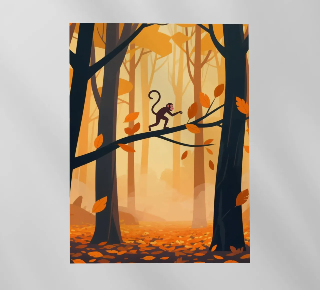 Foresta di scimmie pellicola backlit da knowledge