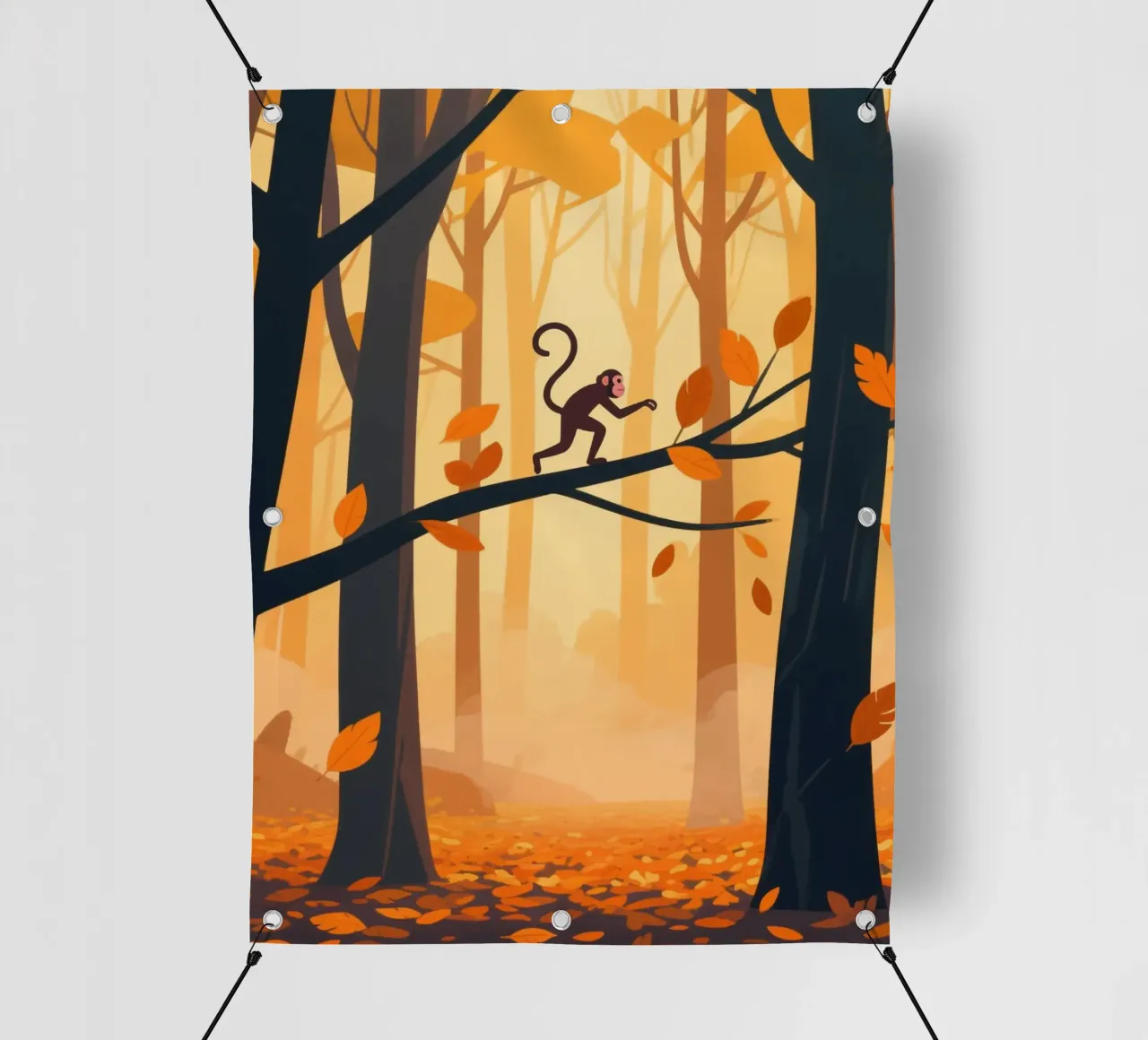 Foresta di scimmie telo in pvc da knowledge