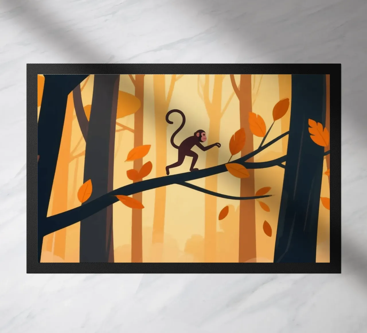 Monkey Forest doormat by knowledge