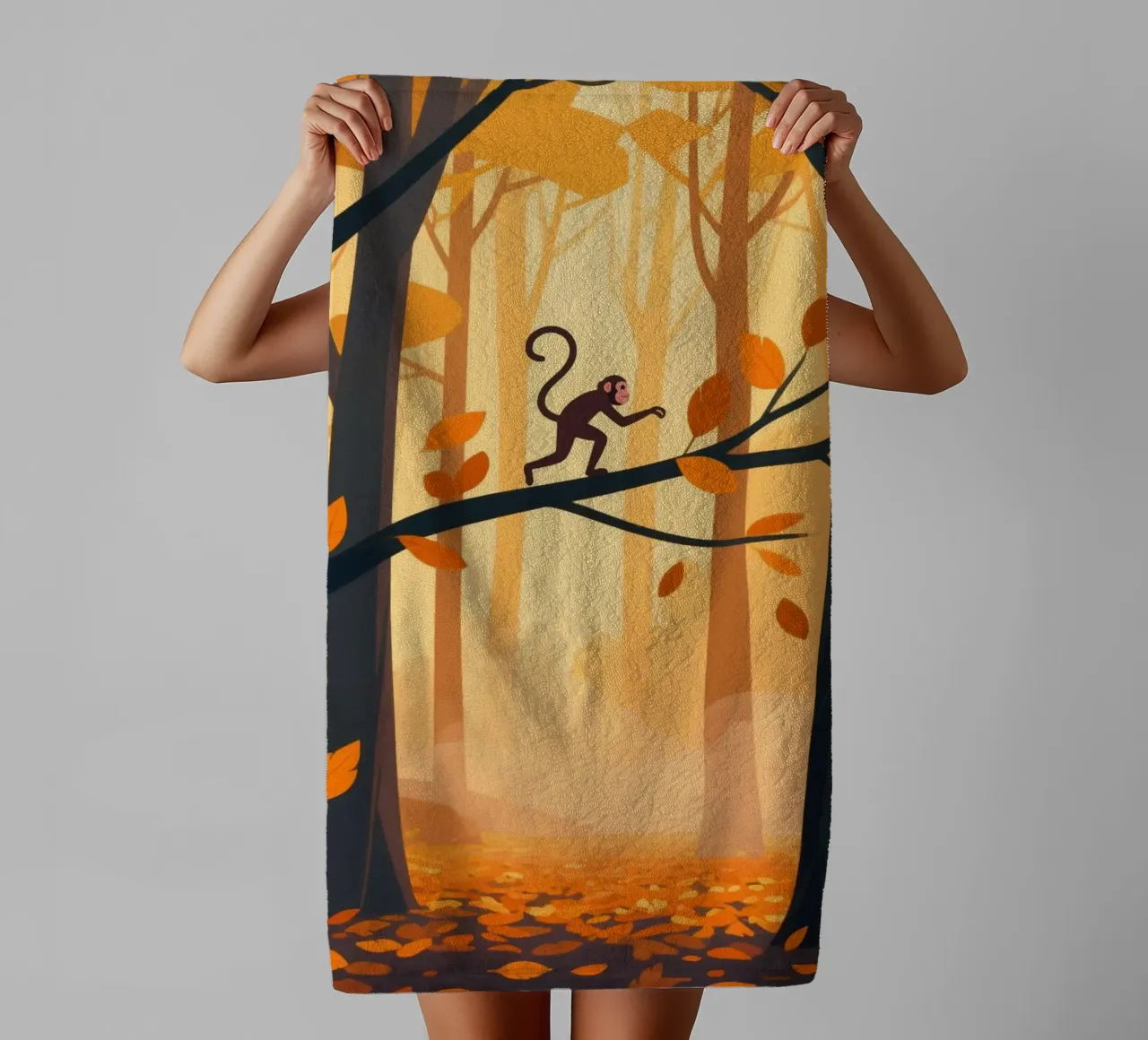 Monkey Forest towel by knowledge