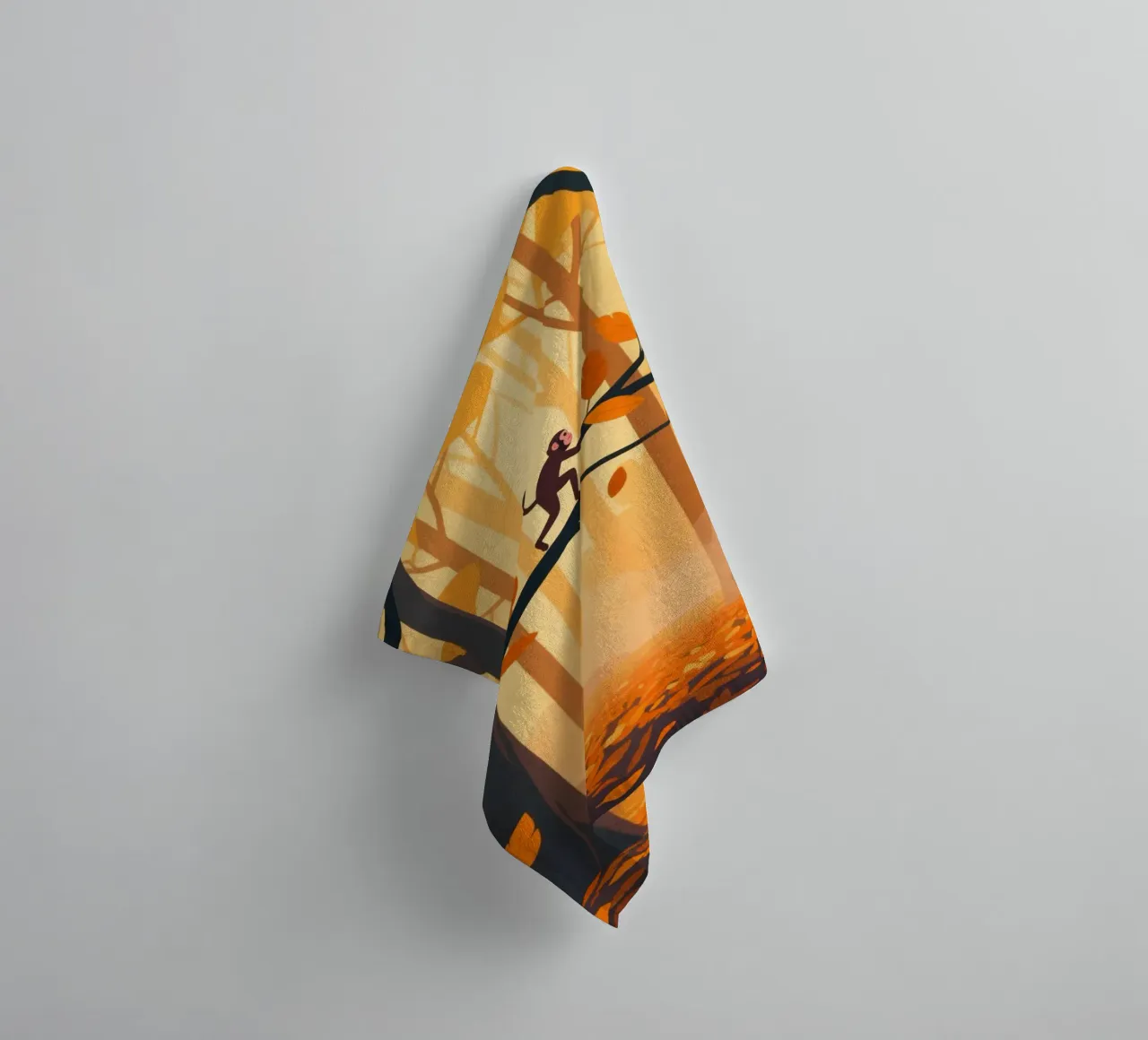 Monkey Forest towel by knowledge