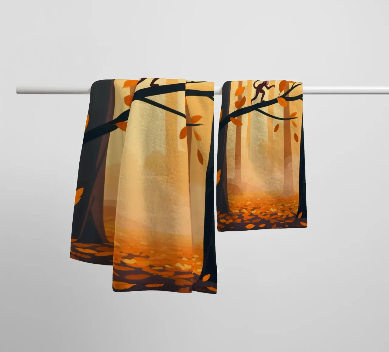 Monkey Forest towel by knowledge