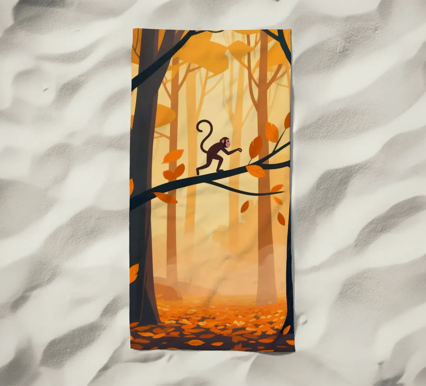 Monkey Forest serviette de plage de knowledge