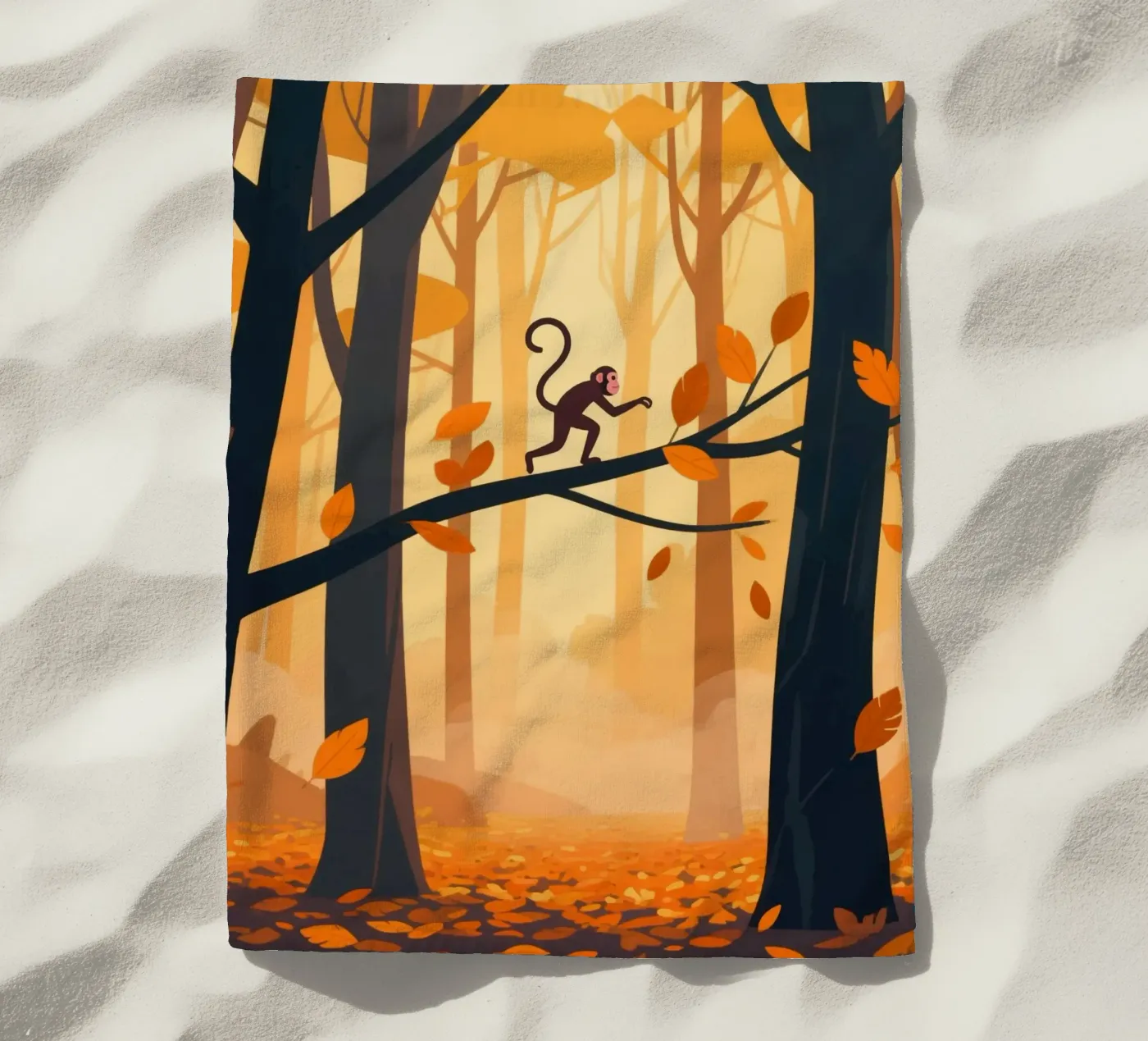 Monkey Forest serviette de plage de knowledge