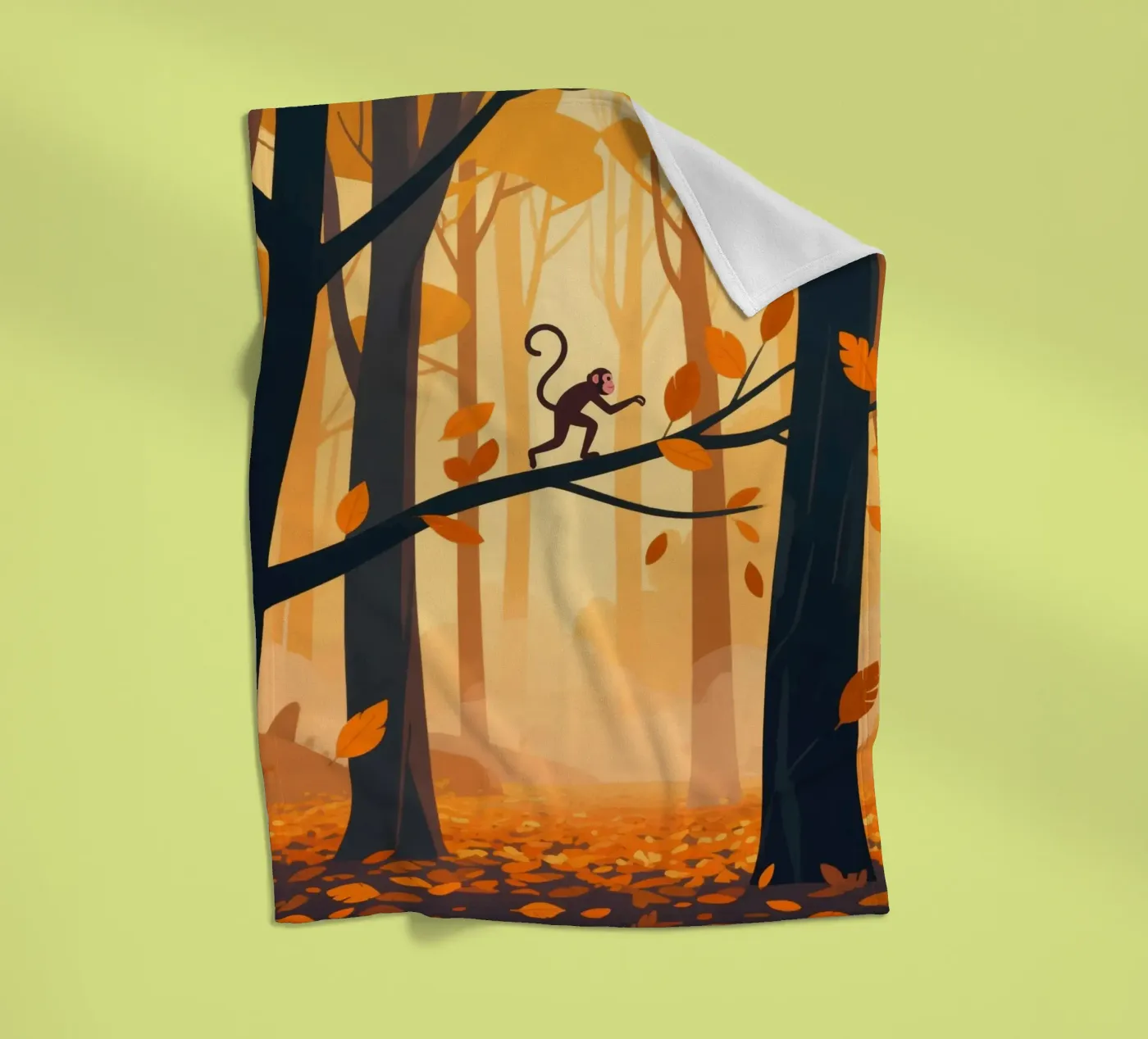 Monkey Forest fleece blanket by knowledge