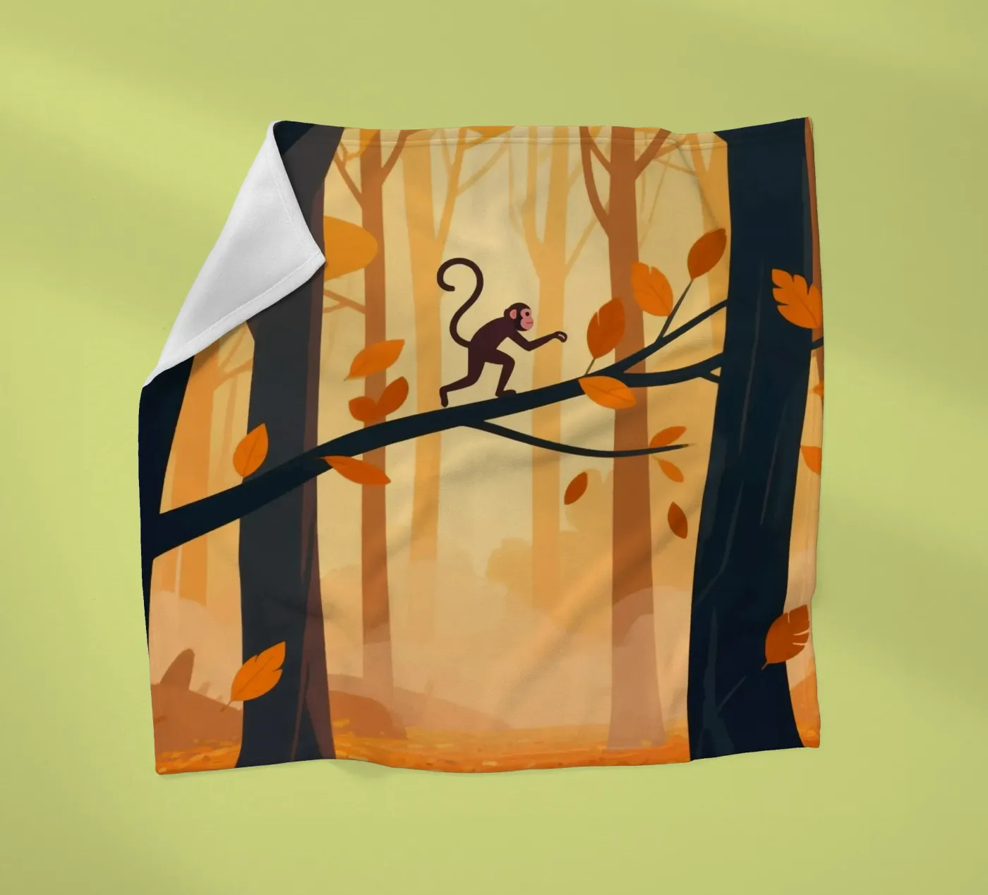Monkey Forest fleece blanket by knowledge