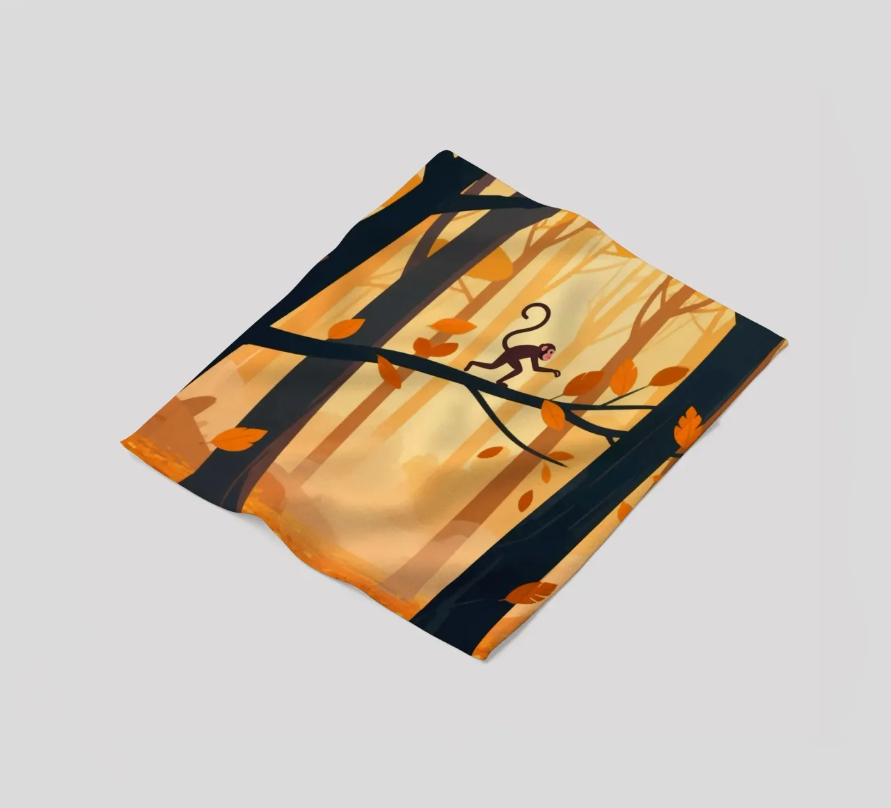Foresta di scimmie coperta in pile da knowledge
