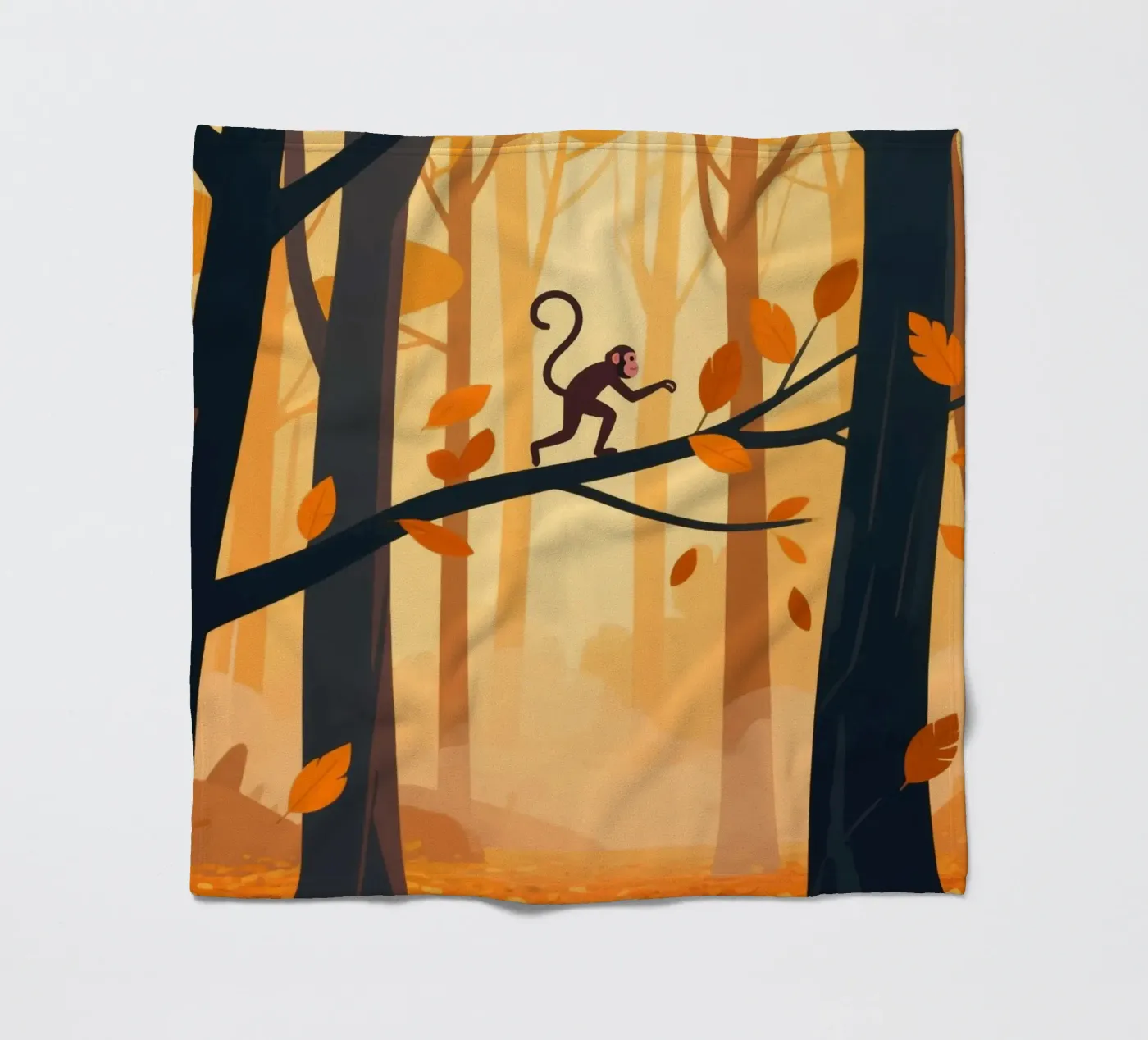 Monkey Forest fleece blanket by knowledge