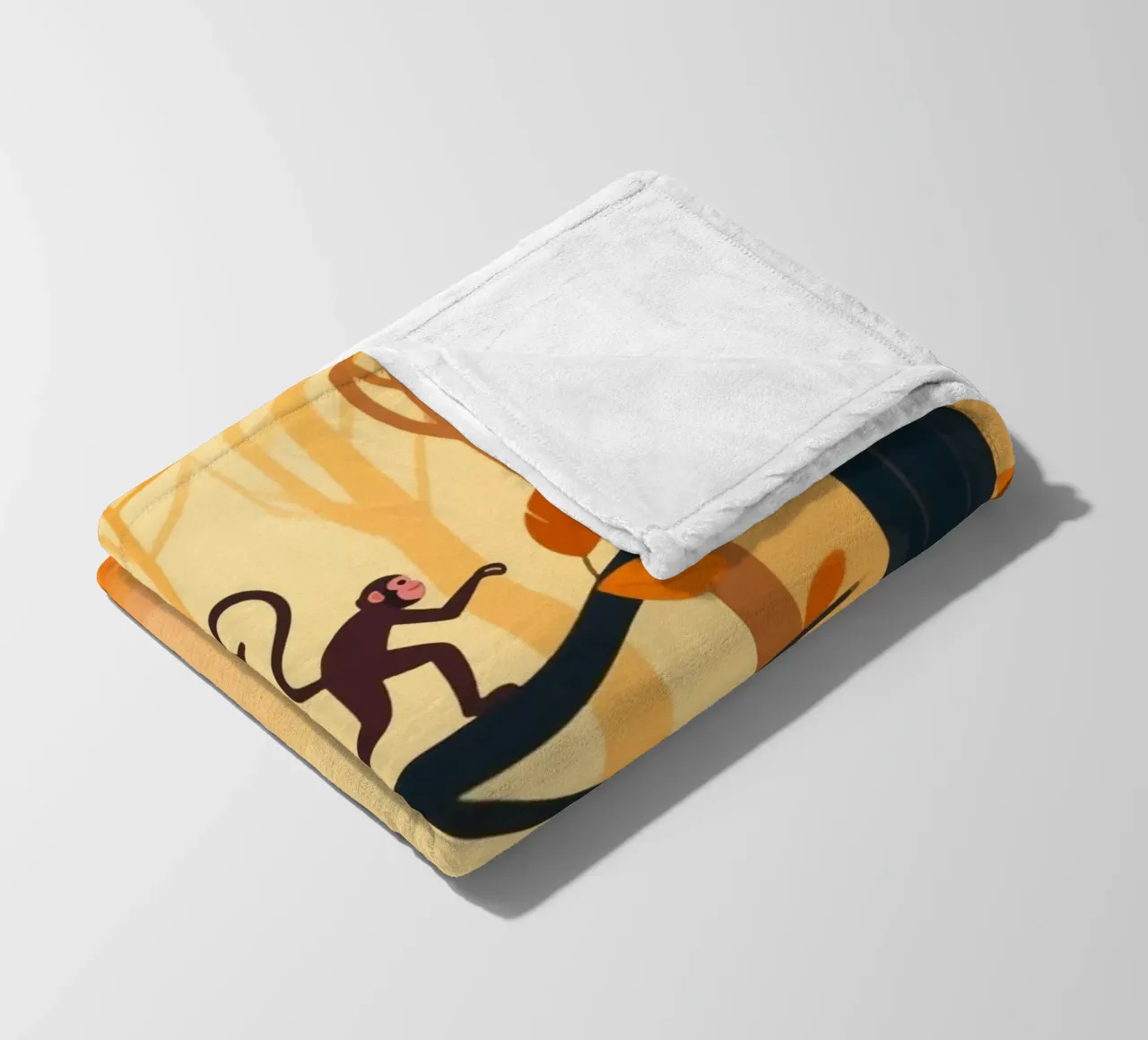 Foresta di scimmie coperta in pile da knowledge