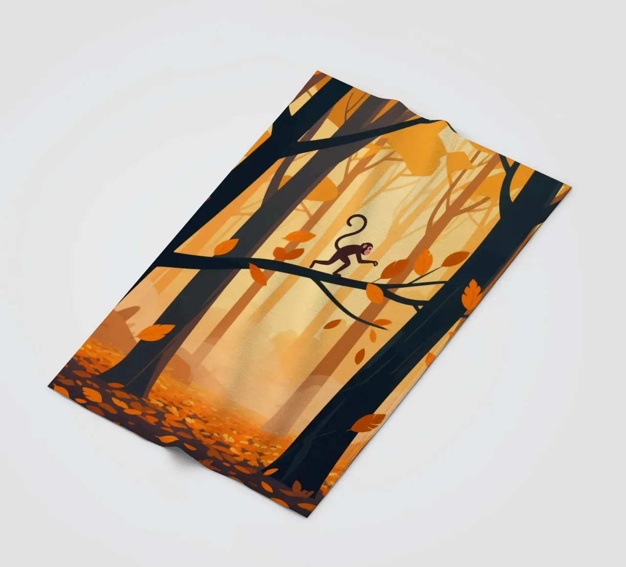 Foresta di scimmie coperta in pile da knowledge