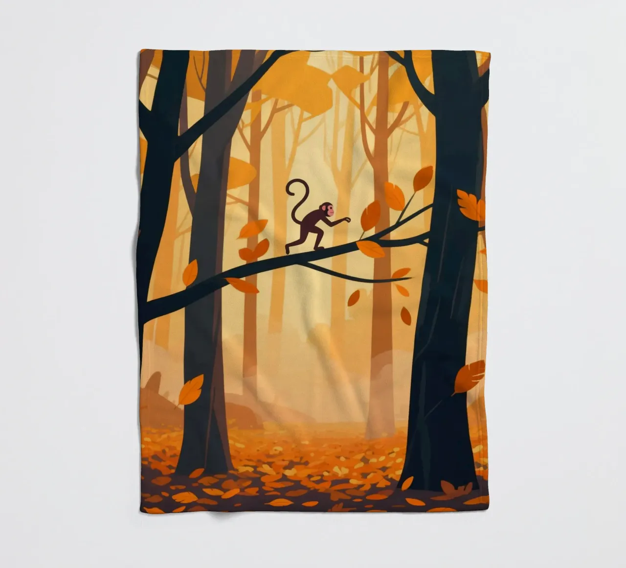 Foresta di scimmie coperta in pile da knowledge